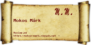 Mokos Márk névjegykártya