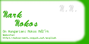 mark mokos business card